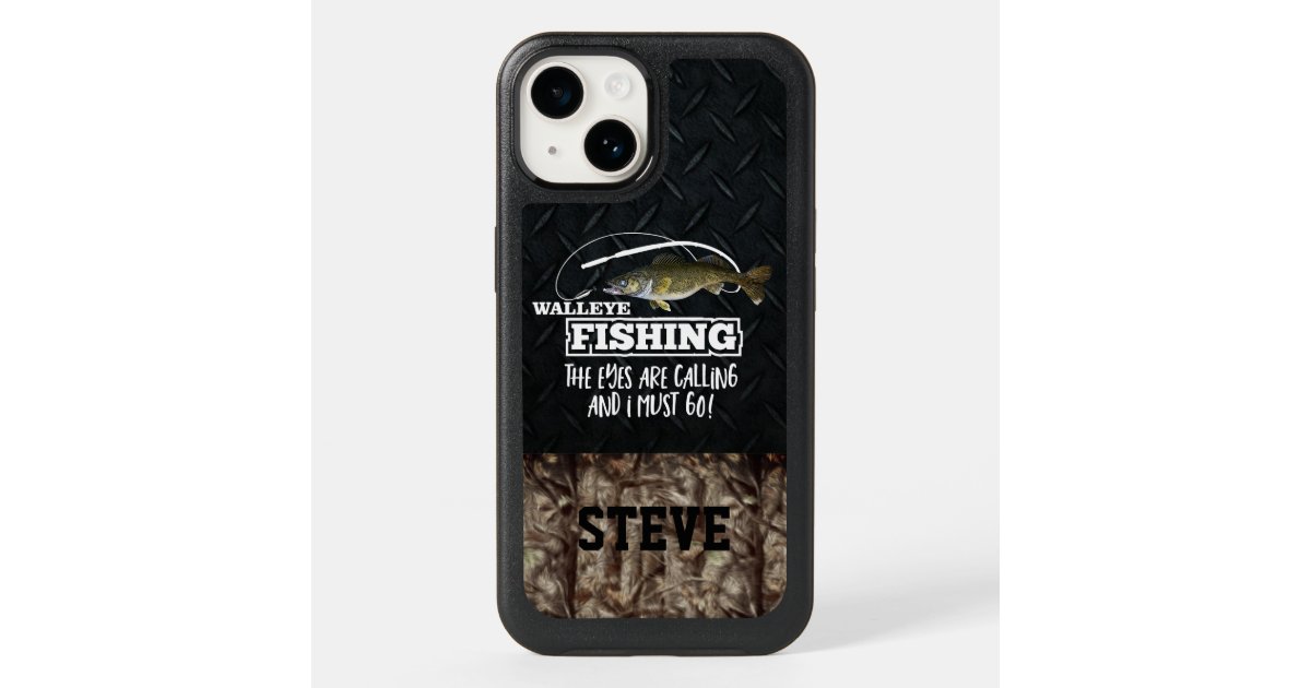 Camo Funny Walleye Fishing Quote Name Angler Otterbox iPhone Case