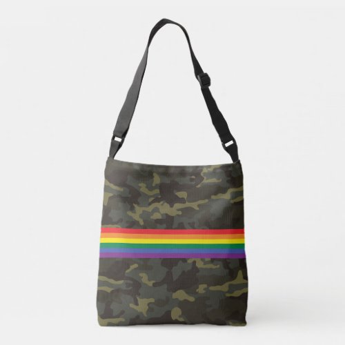 Camo Gay Pride Crossbody Bag