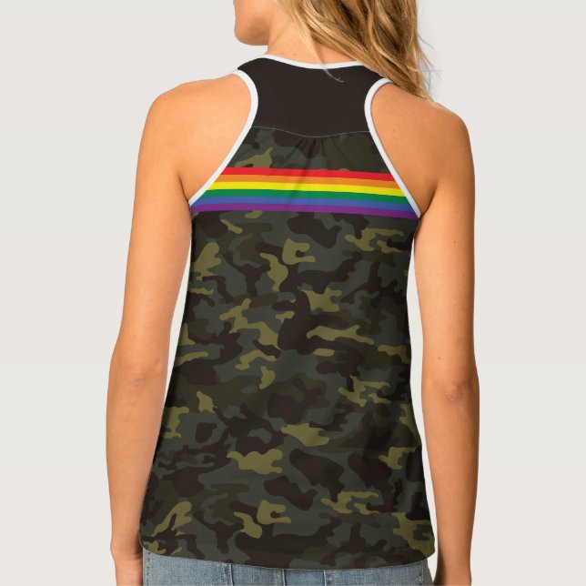 Camo Gay Pride Tank Top (Back)