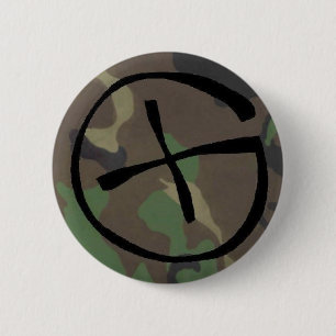 camo, Geocaching Pinback Button