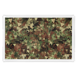 Camo Geometric Acrylic Tray