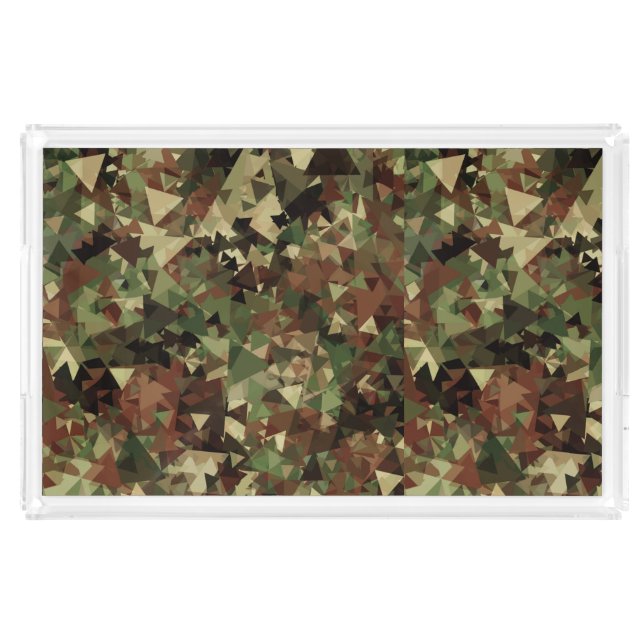 Camo Geometric Acrylic Tray (Front)