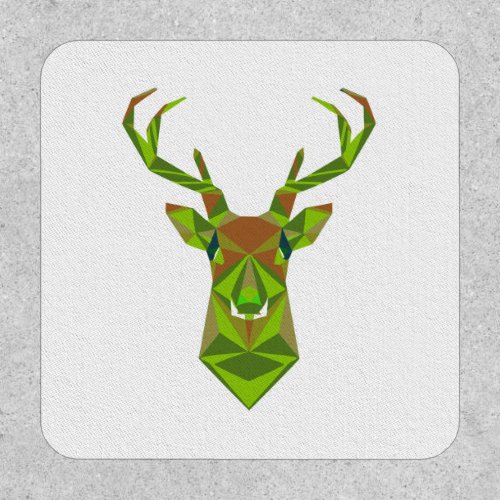 Camo Geometric Deer Head Patch
