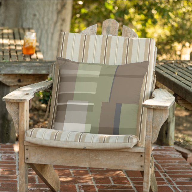 Camo Geometric Outdoor Pillow (Chair)