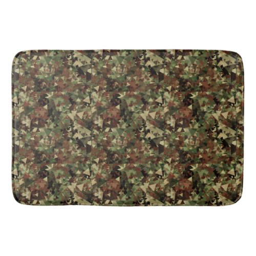 Camo Geometric Pattern Bath Mat