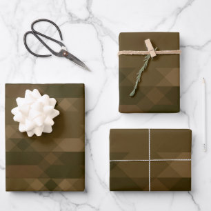 Camo Geometric Wrapping Paper Sheets