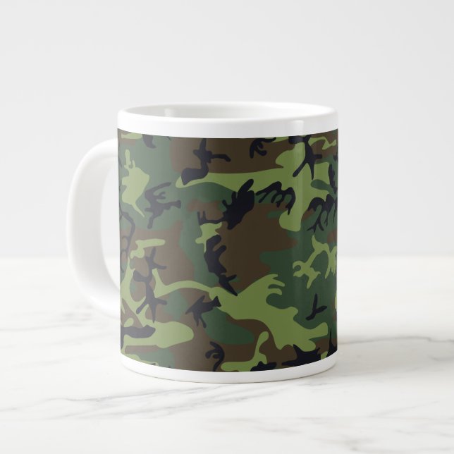 Camo Giant Coffee Mug (Front Left)