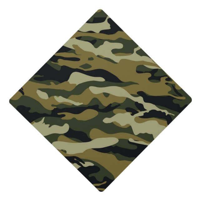Camo Graduation Cap Topper (Front)