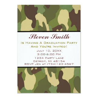 Camo Graduation Party Invitations 3