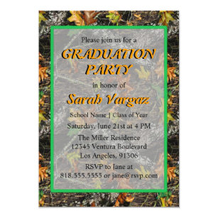 Camo Graduation Party Invitations 5