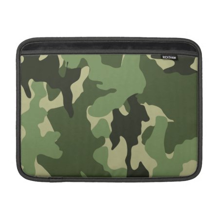 Camo Green 13 Inch Macbook Air Sleeve - Horizontal