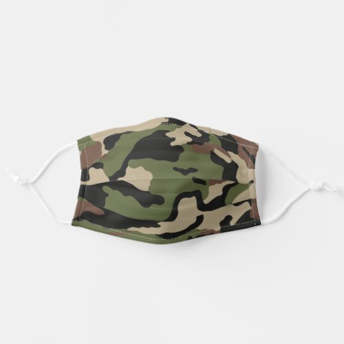 Camo Green Camoflage Country Print Adult Cloth Face Mask