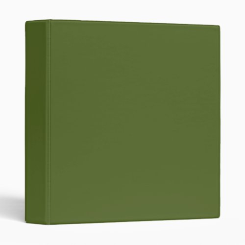 Camo green solid color 3 ring binder
