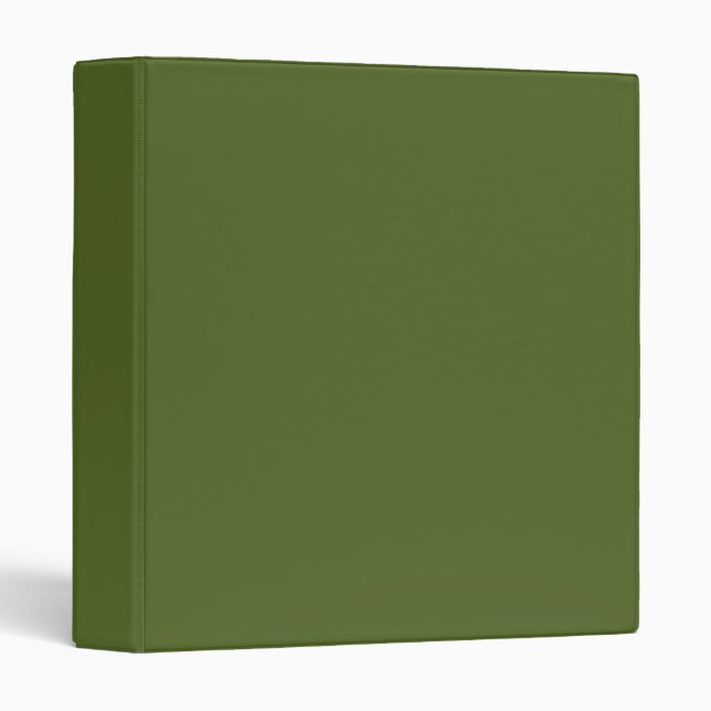 Camo green (solid color) 3 ring binder (Front/Spine)