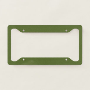 Camo green (solid color) license plate frame