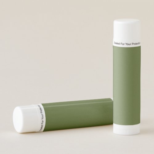 Camo green solid color lip balm