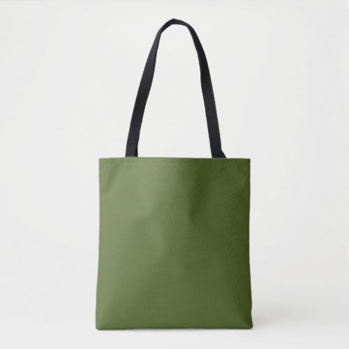 Camo green solid color tote bag