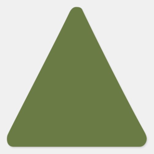 Camo green solid color triangle sticker