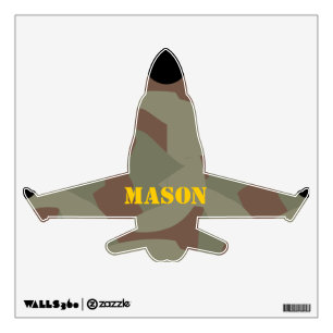 Camo Green Yellow Helicopter Wall Decal