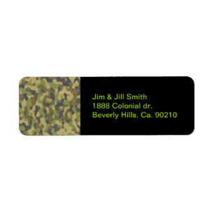 Camo Greens & Browns Label