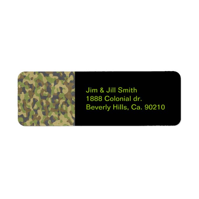 Camo Greens & Browns Label (Front)