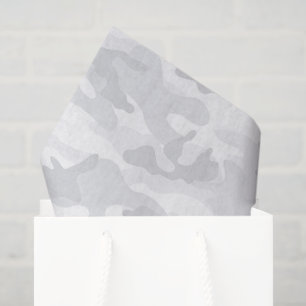 Camo Grey Pattern Modern Military Gift Wrapping Tissue Paper
