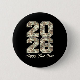Camo Happy New Year Party 2026 Family Matching Cos Button