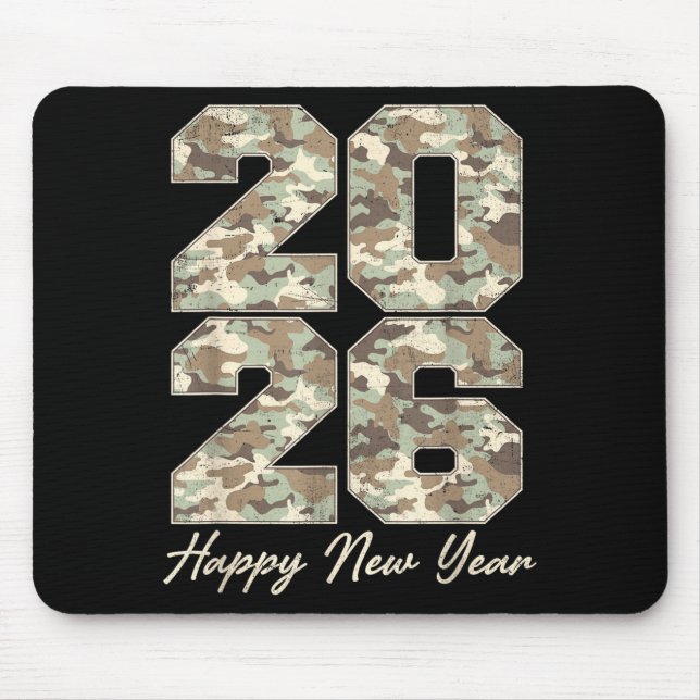 Camo Happy New Year Party 2026 Family Matching Cos Mouse Pad (Front)