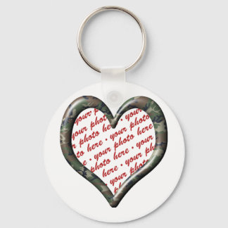 Camo Heart - Forest - Template Photo Frame Keychain