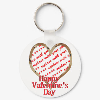 Camo Heart Valentine's Day Photo Frame Keychain