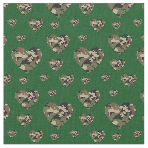 Camo Hearts Country Camouflage Fabric