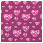 Camo Hearts Pink Girls Country Camouflage Fabric
