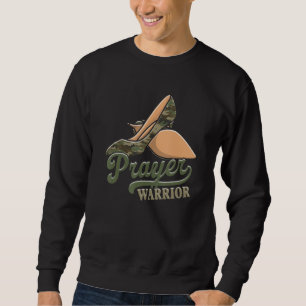 Camo Heels Prayer Warrior Faith God Jesus Christia Sweatshirt