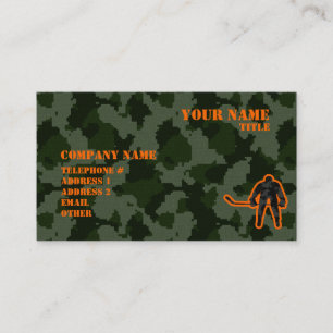 Camo Hockey Business Card