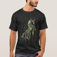 Camo Horse and Flag Patriotic for Ranch Life