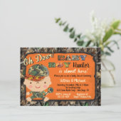 Camo Hunting Baby Shower Invitations (Standing Front)