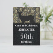 Camo Hunting Birthday Party Men's Invitations (Standing Front)
