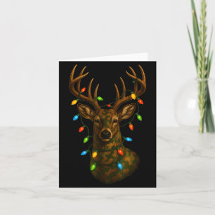 Camo Hunting Reindeer Deer Christmas Holiday Xmas  Card