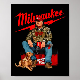 Camo Hunting Season Hand Drill Dog Hunt Poster