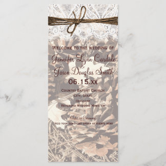 Camo Hunting Theme Country Wedding Programs