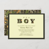 Camo It's A Boy Baby Shower Invitation (Front/Back)