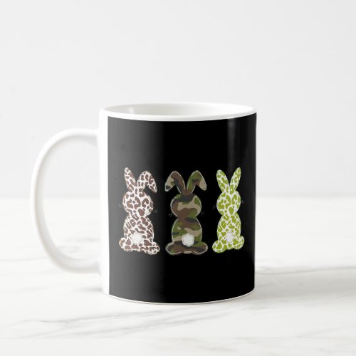 Camo Leopard Easter Bunny Rabbit Trio Cute Easter  Coffee Mug