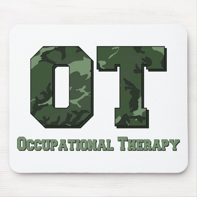 camo letters dark green mouse pad (Front)