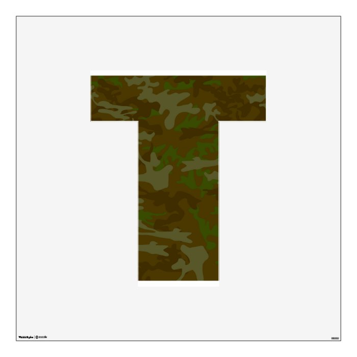 Camo Letters Wall Stickers