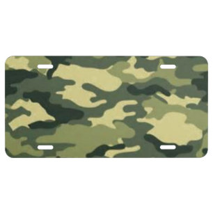 Camo License Plate