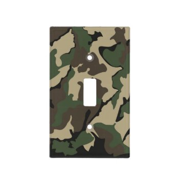Camo Light Switch Cover by StormythoughtsGifts at Zazzle