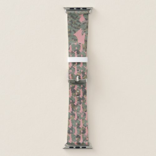 Camo Longhair Dachshund  Rabbit Apple Watch Band