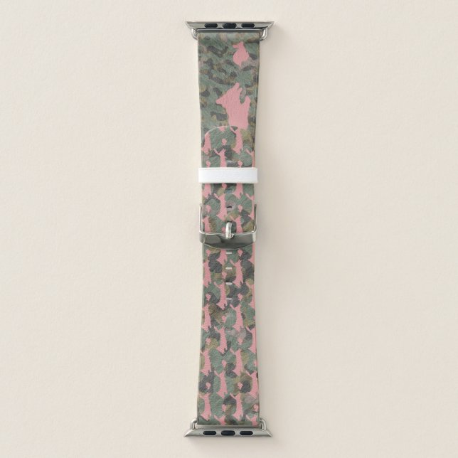 Camo Longhair Dachshund & Rabbit Apple Watch Band (Band)