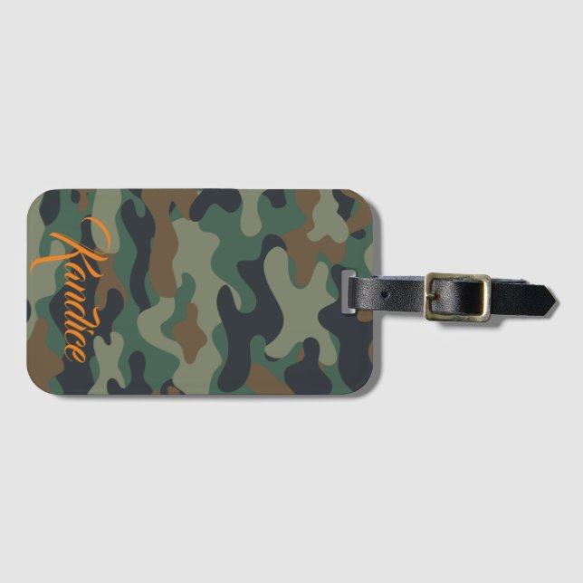Camo Luggage Tag (Front Horizontal)