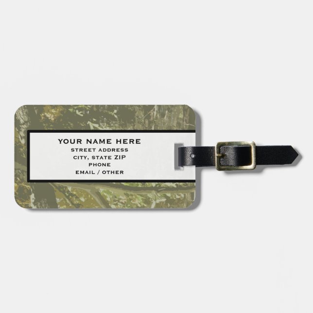 Camo Luggage Tag (Front Horizontal)